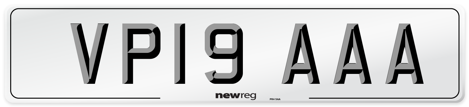 VP19 AAA Number Plate from New Reg